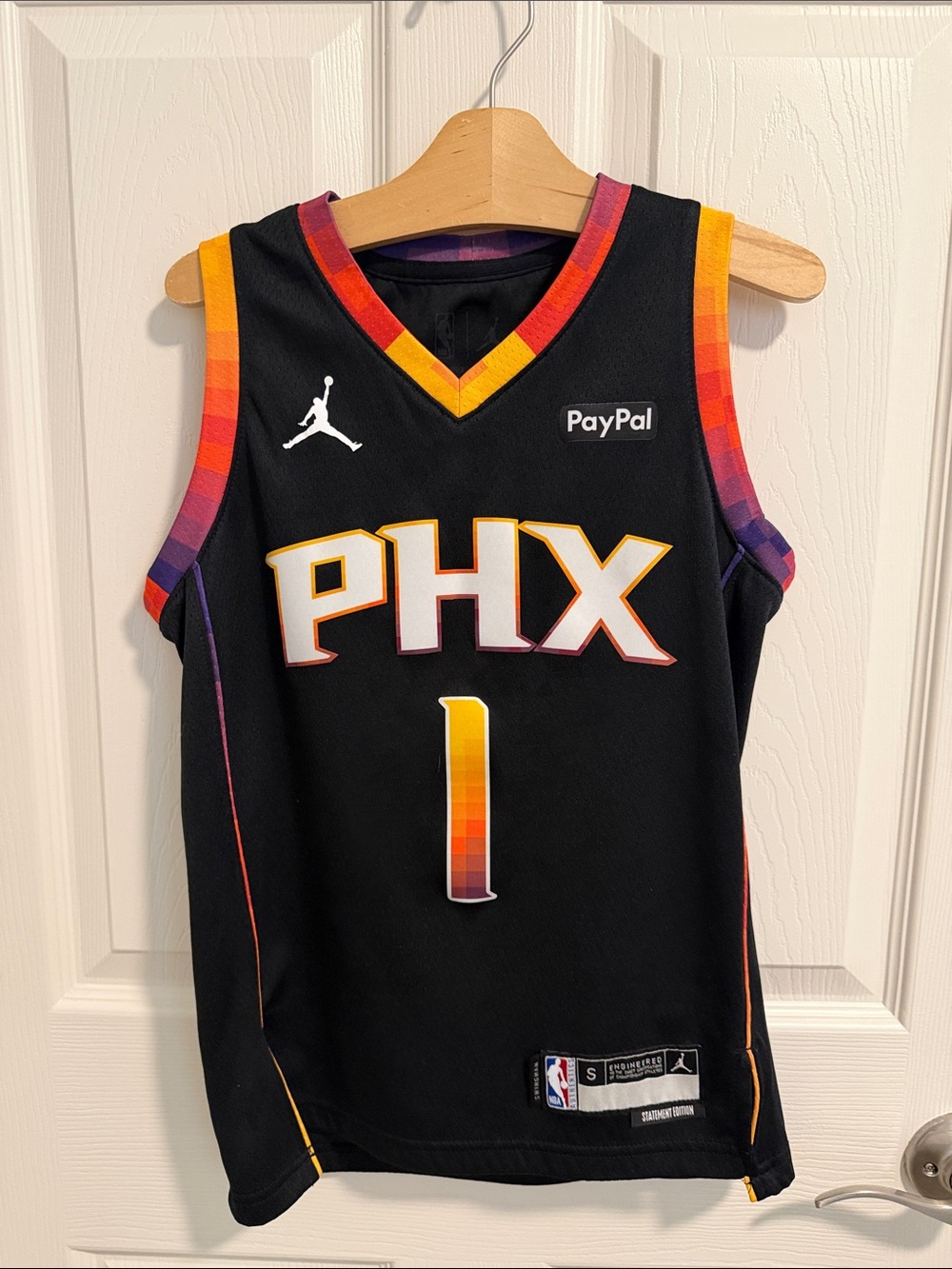 Jordan Phoenix Suns Black & Purple Gradient Kids Jersey
